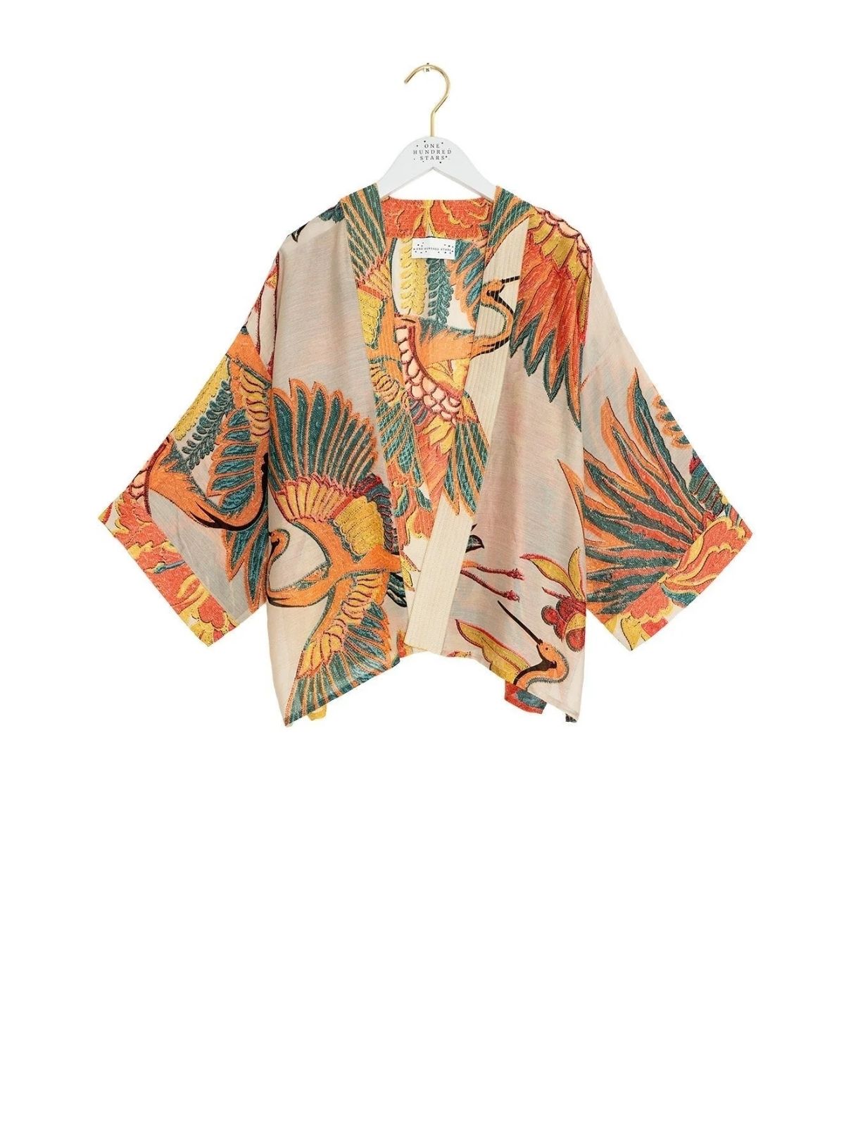 100 Stars Crane Kimono in Stone