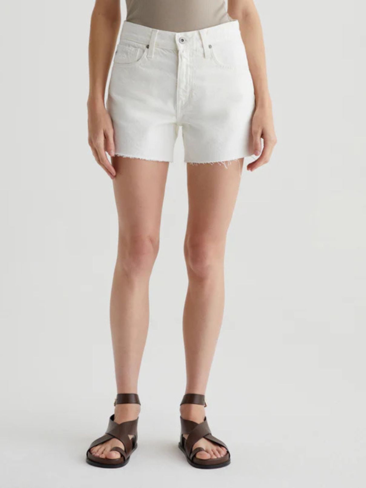 AG Jeans Halle Short in Powder Distressed