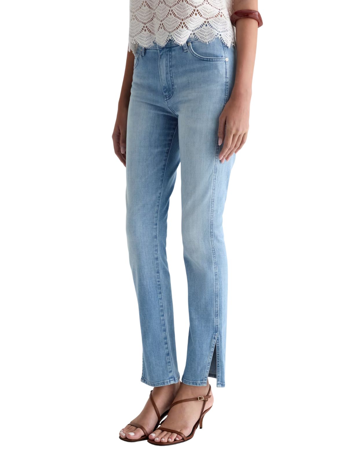 AG Denim Mari Mid-Rise Straight Jean