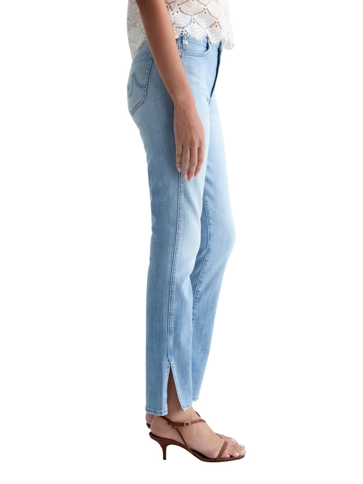 AG Denim Mari Mid-Rise Straight Jean