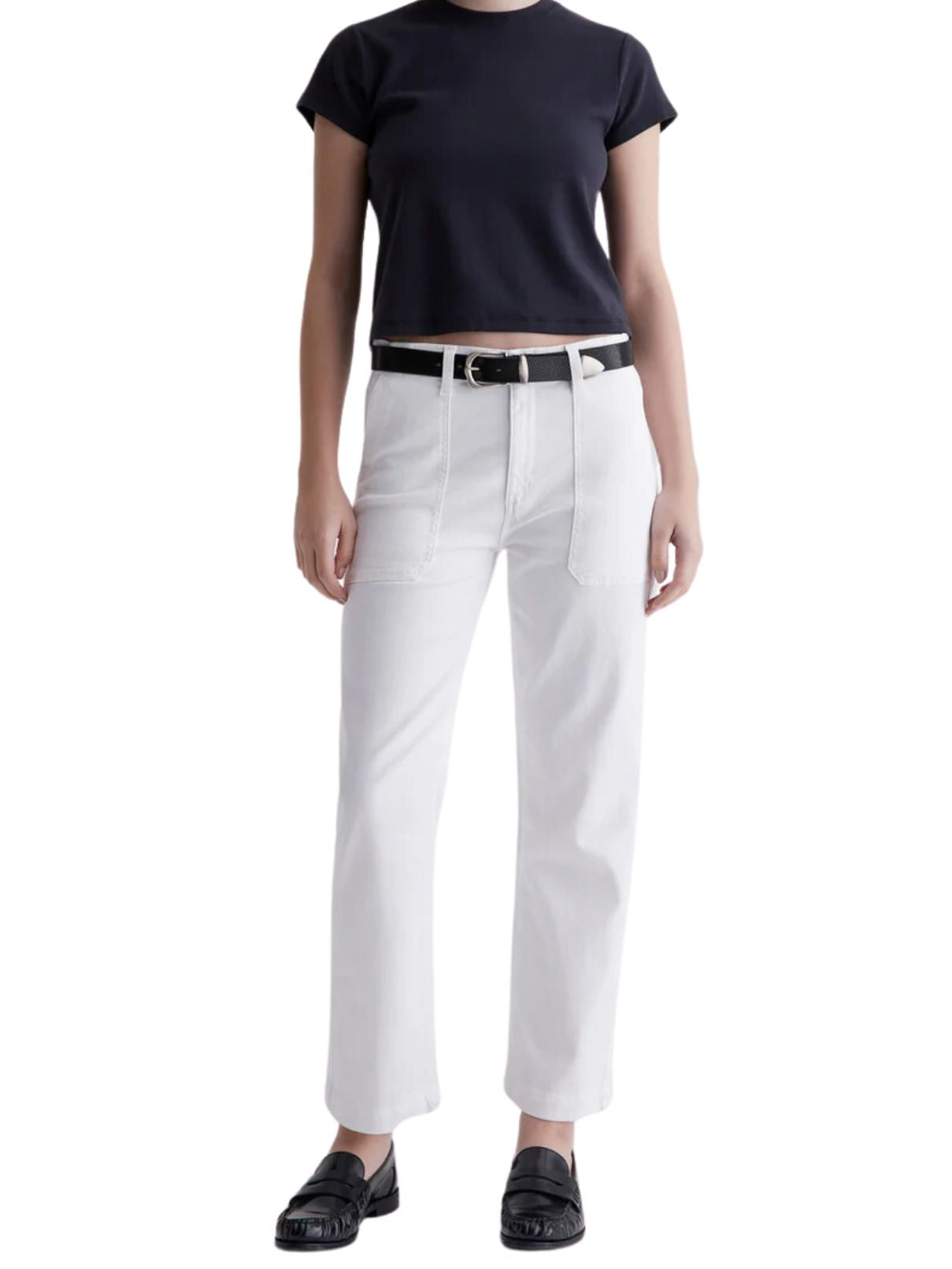 AG Jeans Analeigh Pant in Cloud White