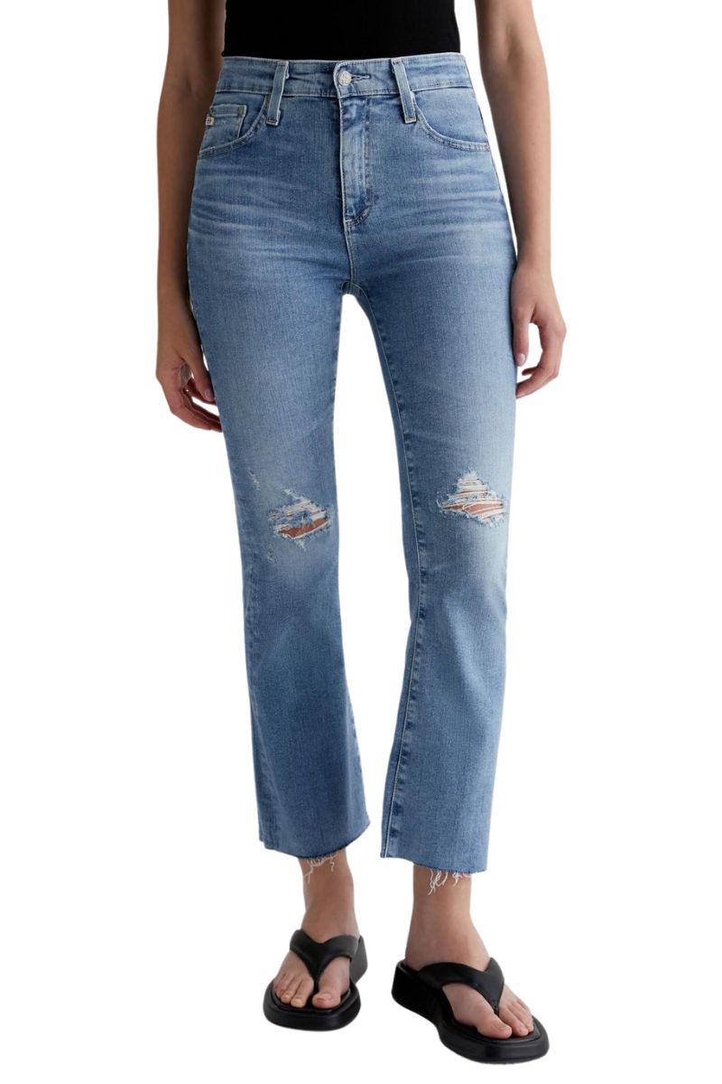 AG Jeans Farrah Boot Crop 20Yrs Undertow Destructed