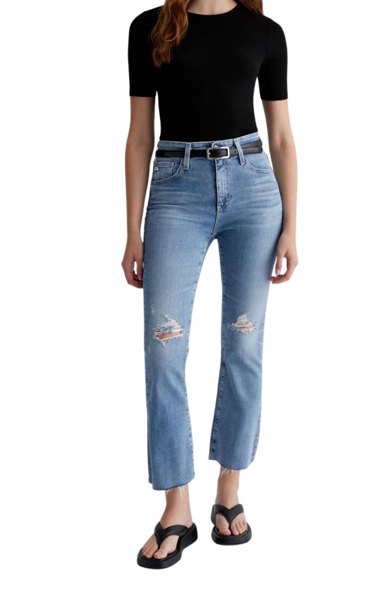 AG Jeans Farrah Boot Crop 20Yrs Undertow Destructed