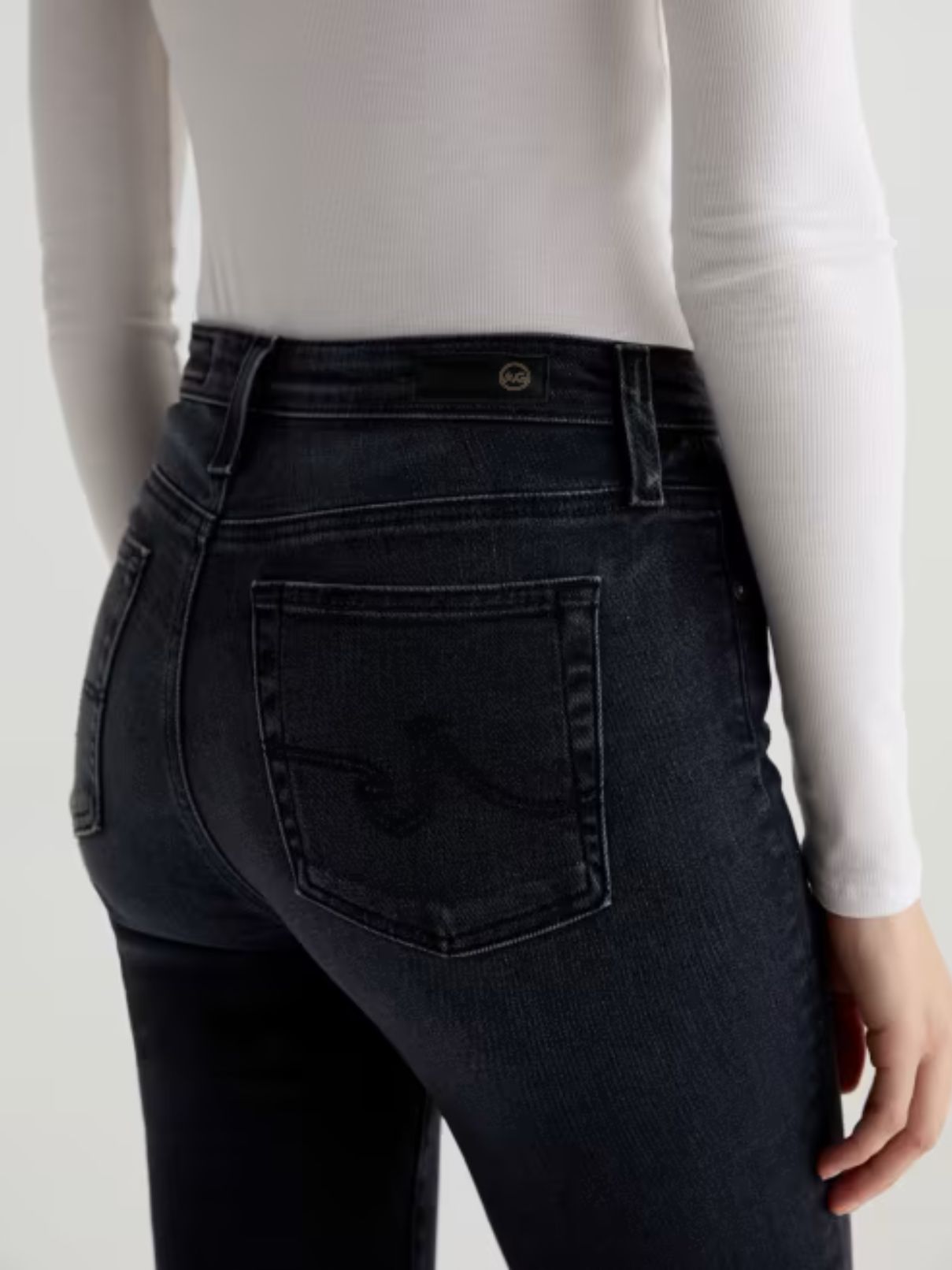 AG Jeans Farrah Boot Crop Mid Rise Jean in Glitch