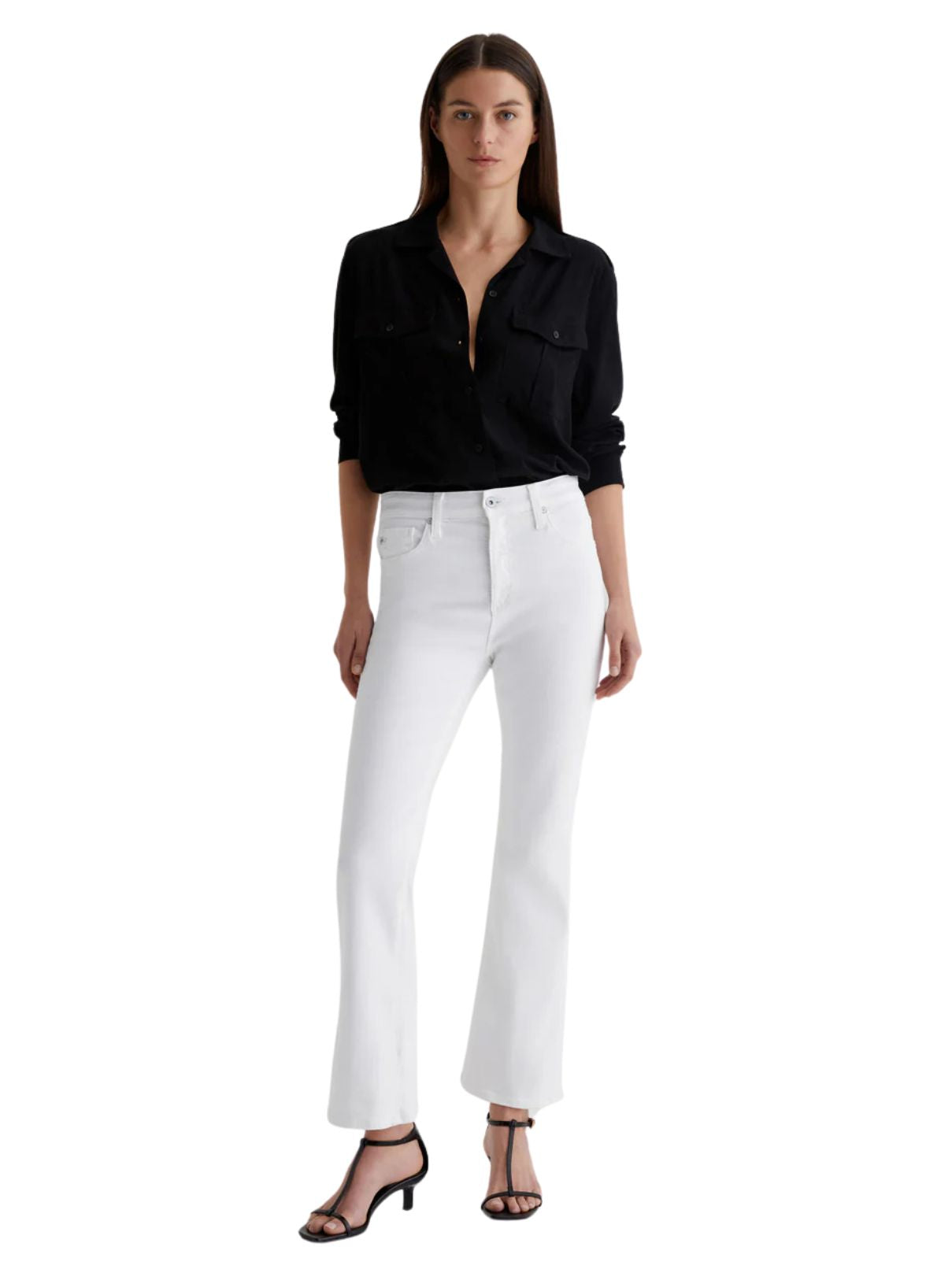 AG Jeans Farrah Boot Crop in Gallery White