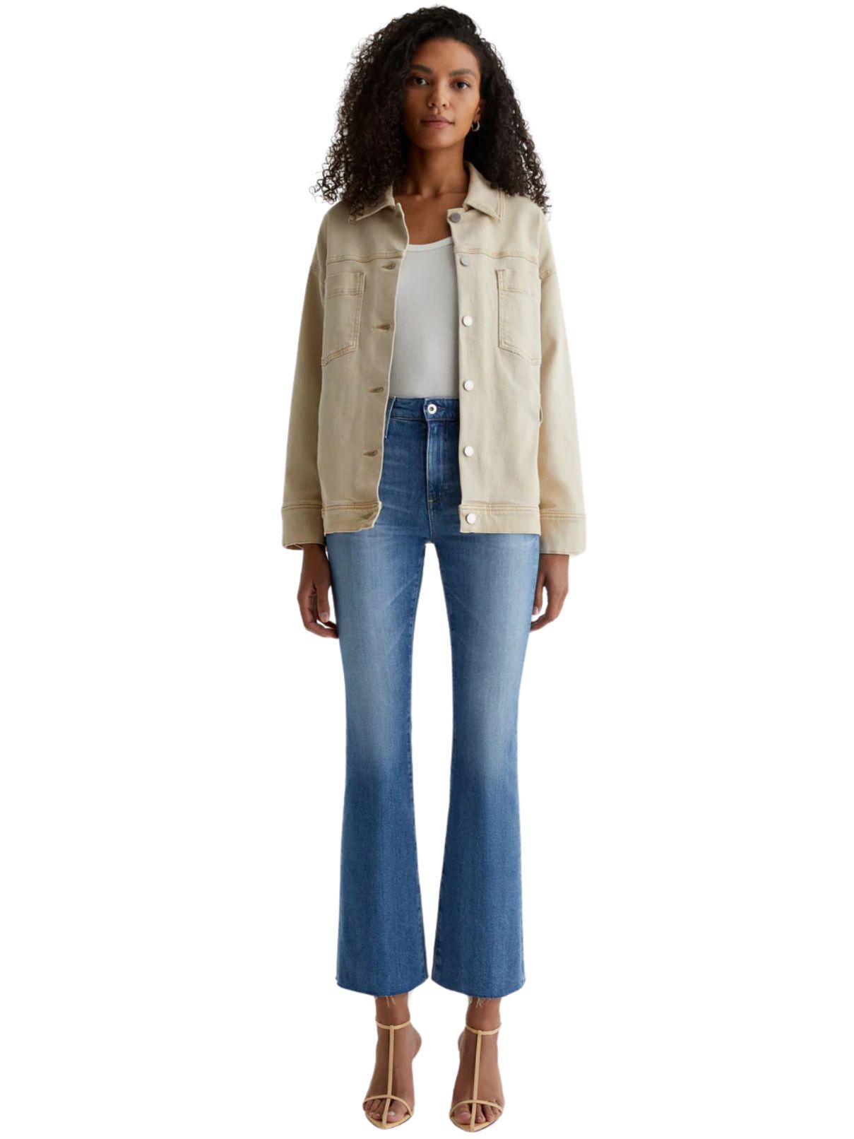 AG Jeans Farrah Boot Crop in Iris
