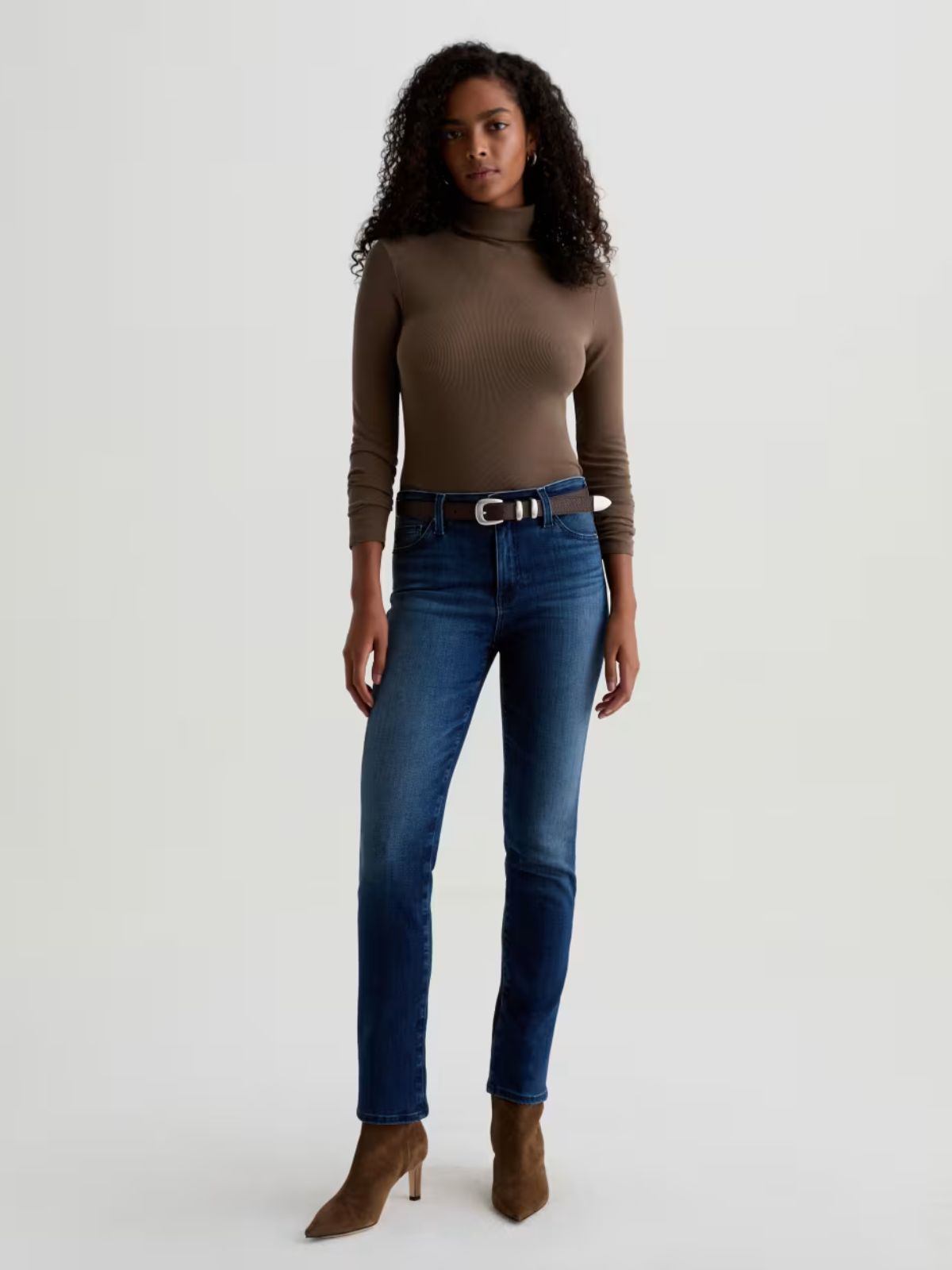 AG Jeans Mari Mid Rise Slim Straight in Epilogue