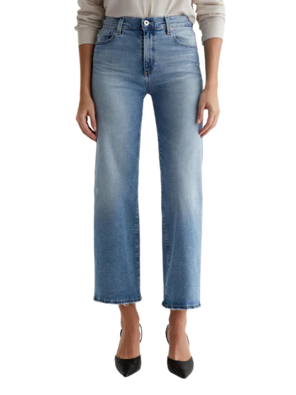 AG Jeans Saige Wide Crop in Momento