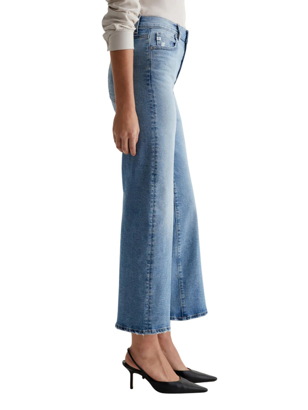 AG Jeans Saige Wide Crop in Momento