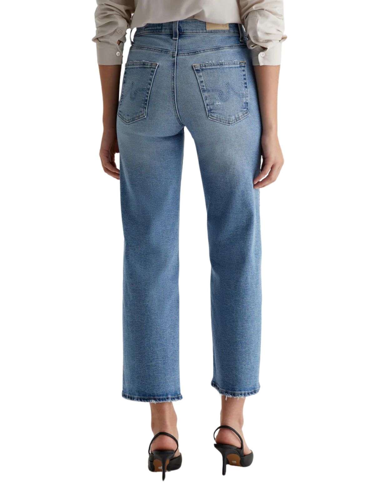 AG Jeans Saige Wide Crop in Momento