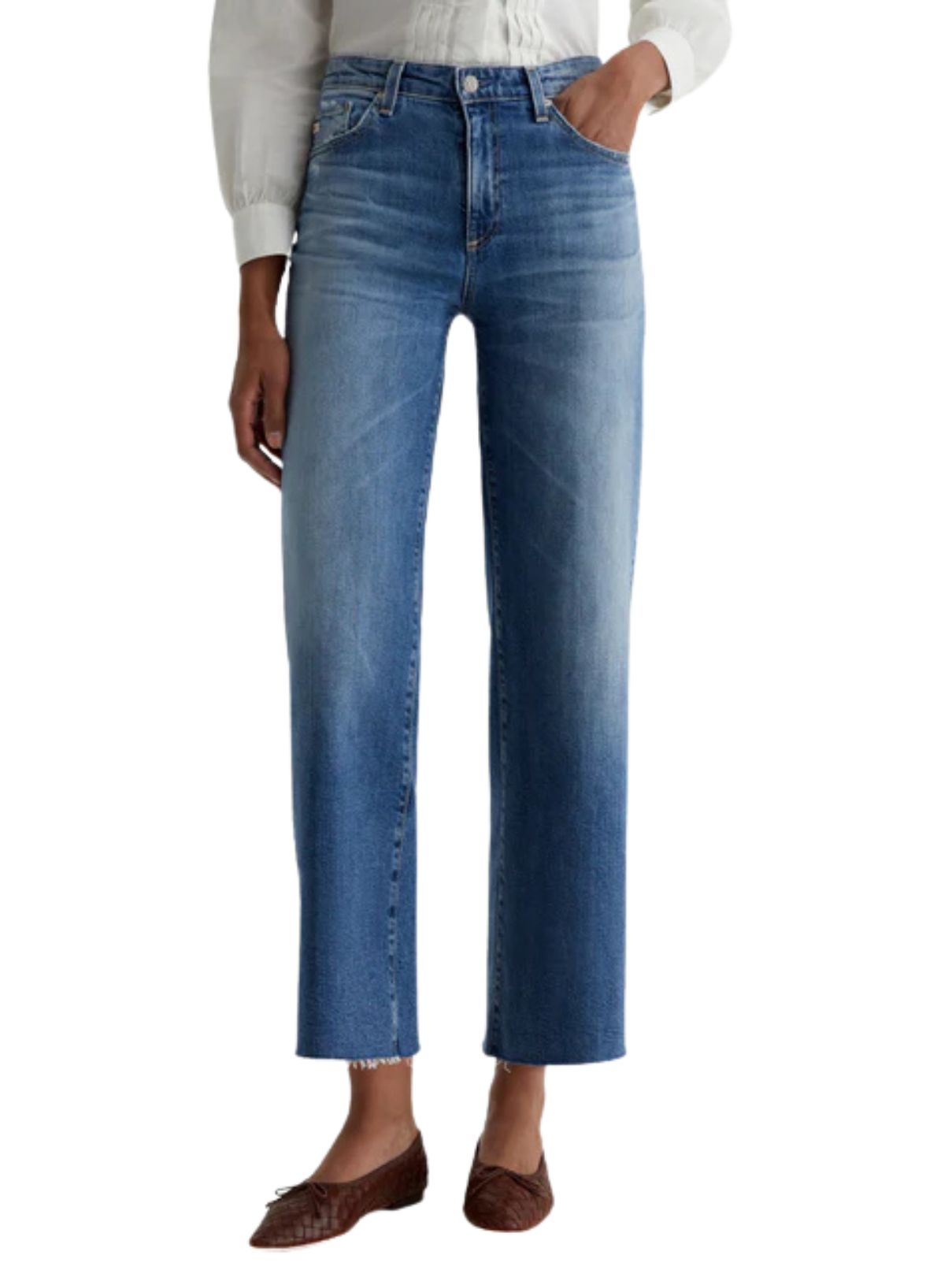 AG Jeans Saige Wide Leg Crop in 16 Yrs Postcard