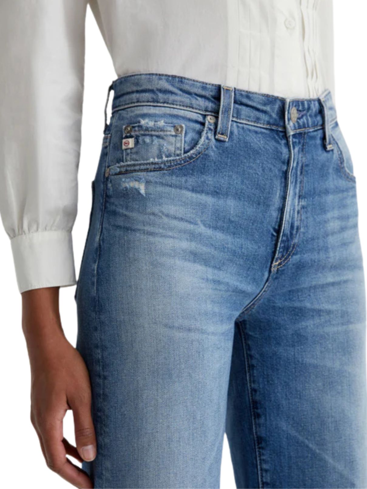 AG Jeans Saige Wide Leg Crop in 16 Yrs Postcard