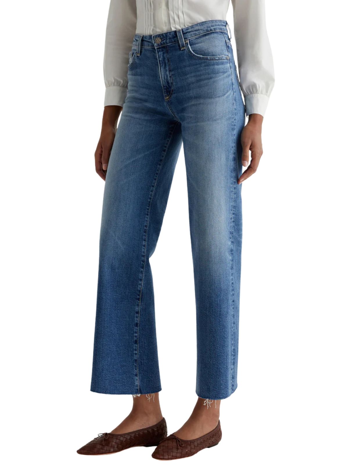 AG Jeans Saige Wide Leg Crop in 16 Yrs Postcard