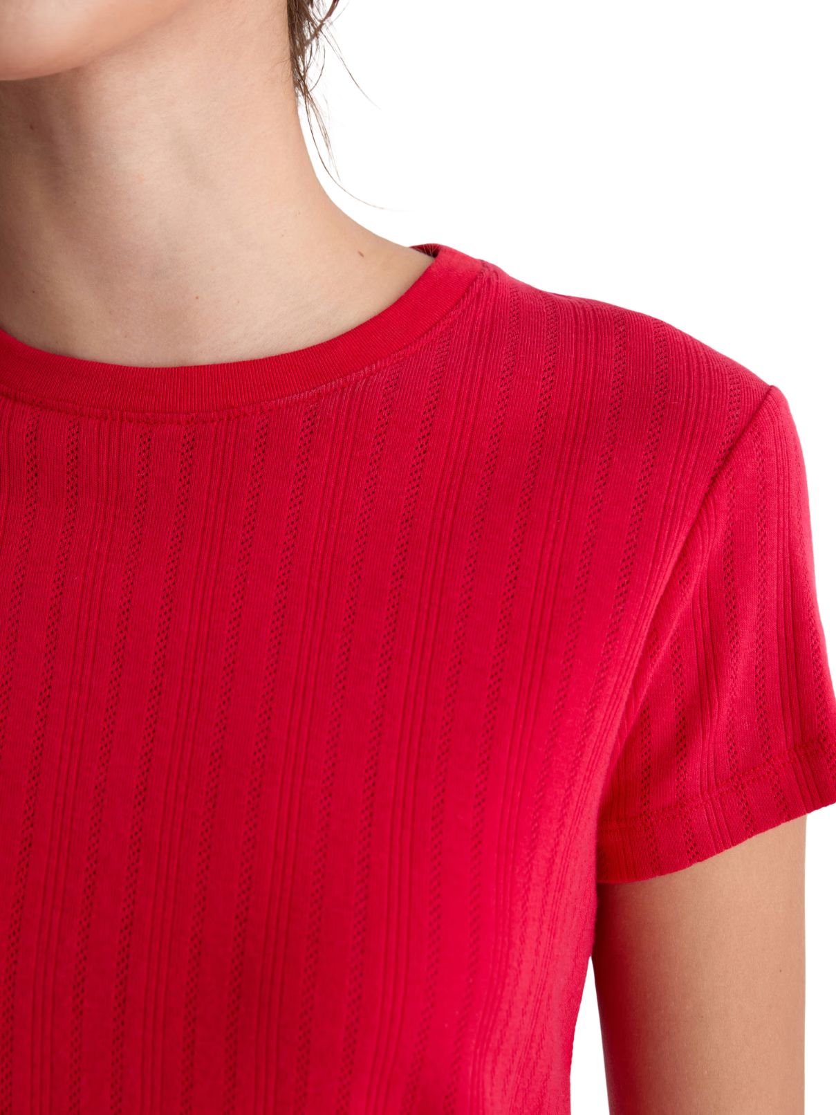 AG Sadie Pointelle T-Shirt – Recording Red