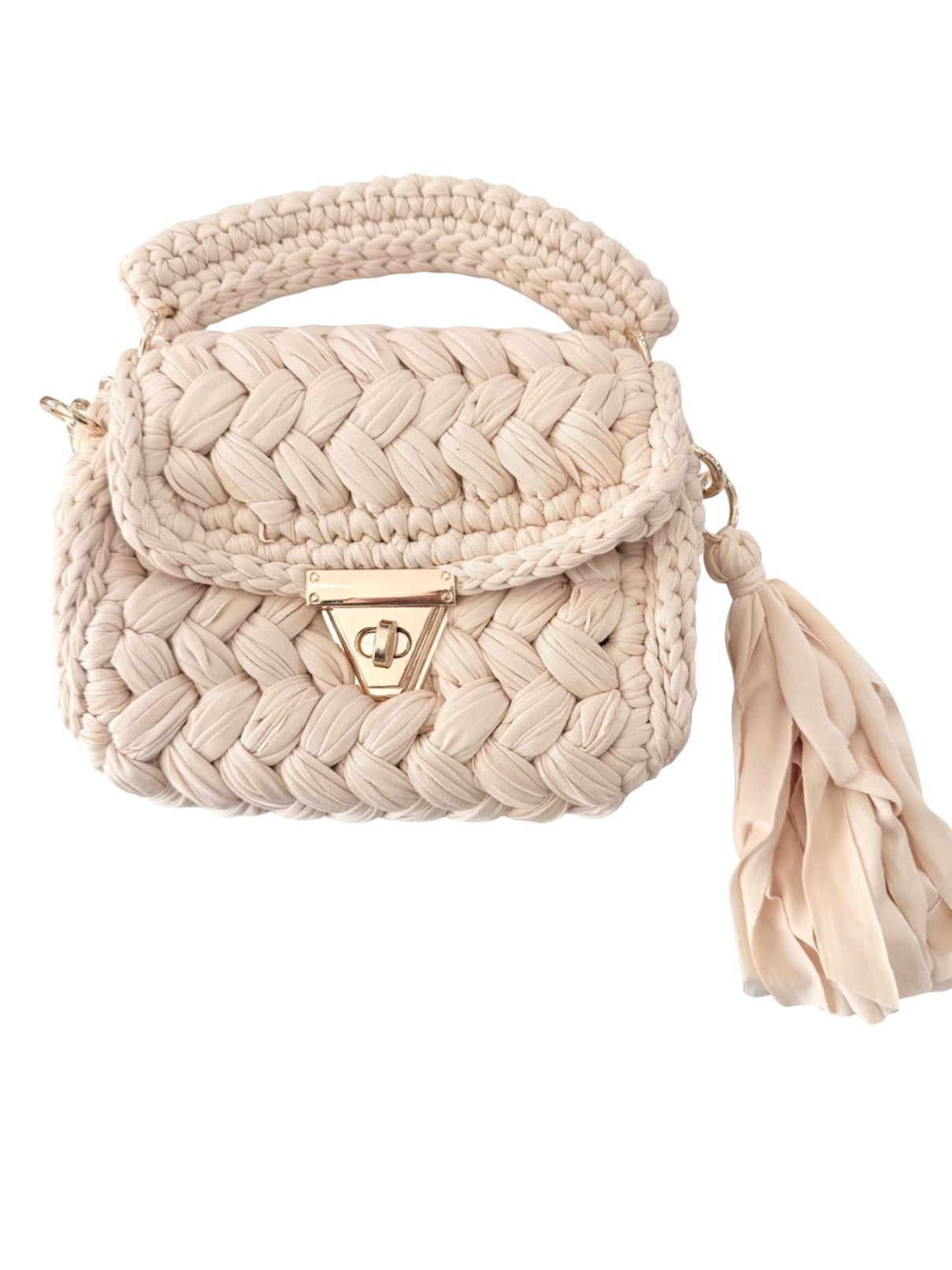 Alexis Woven Bag in Cream