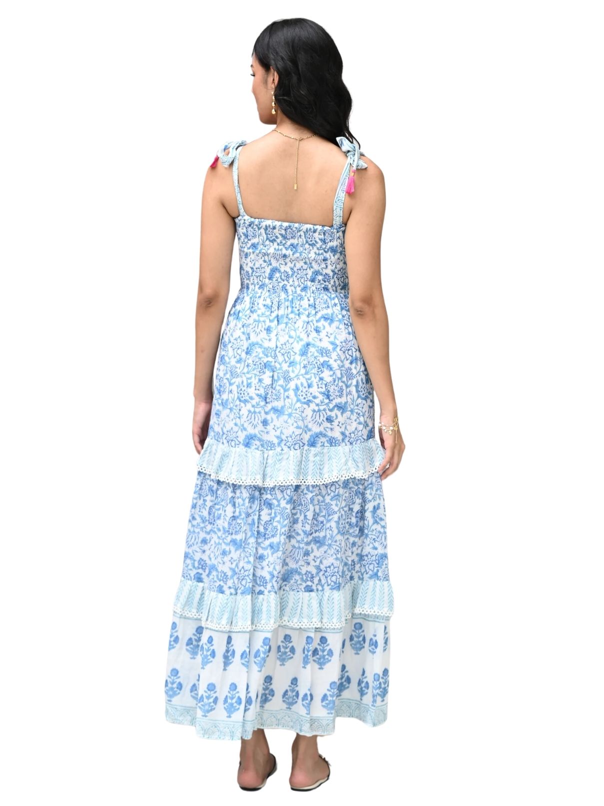 Aria Tube Maxi Dress in Ocean Fern