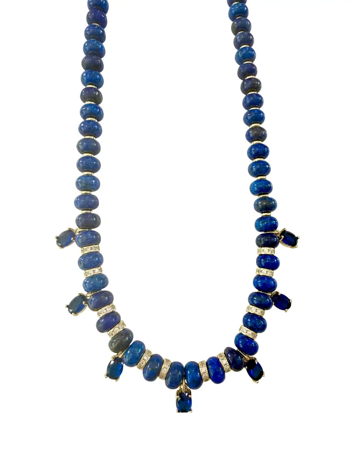 Austin Beaded Necklace in Navy
