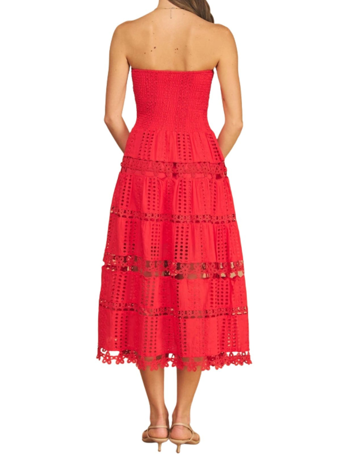 Away Game Midi Dress in Risky Red