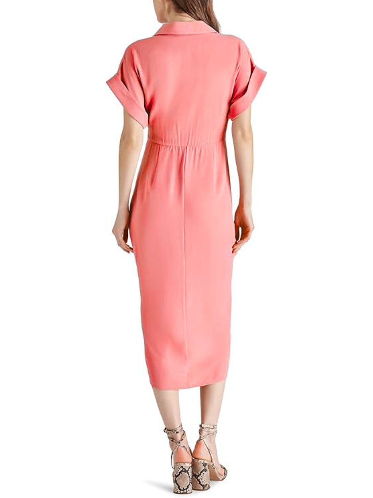 BB Dakota Tori Twist Front Shirt Dress in Mauve Glow