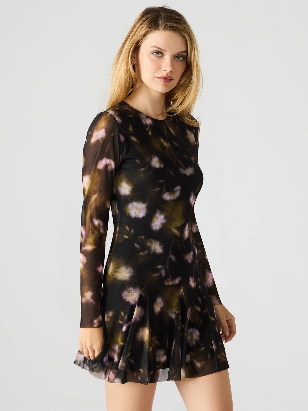 BB Dakota by Steve Madden Bliss Dress in Ditsy Black Floral