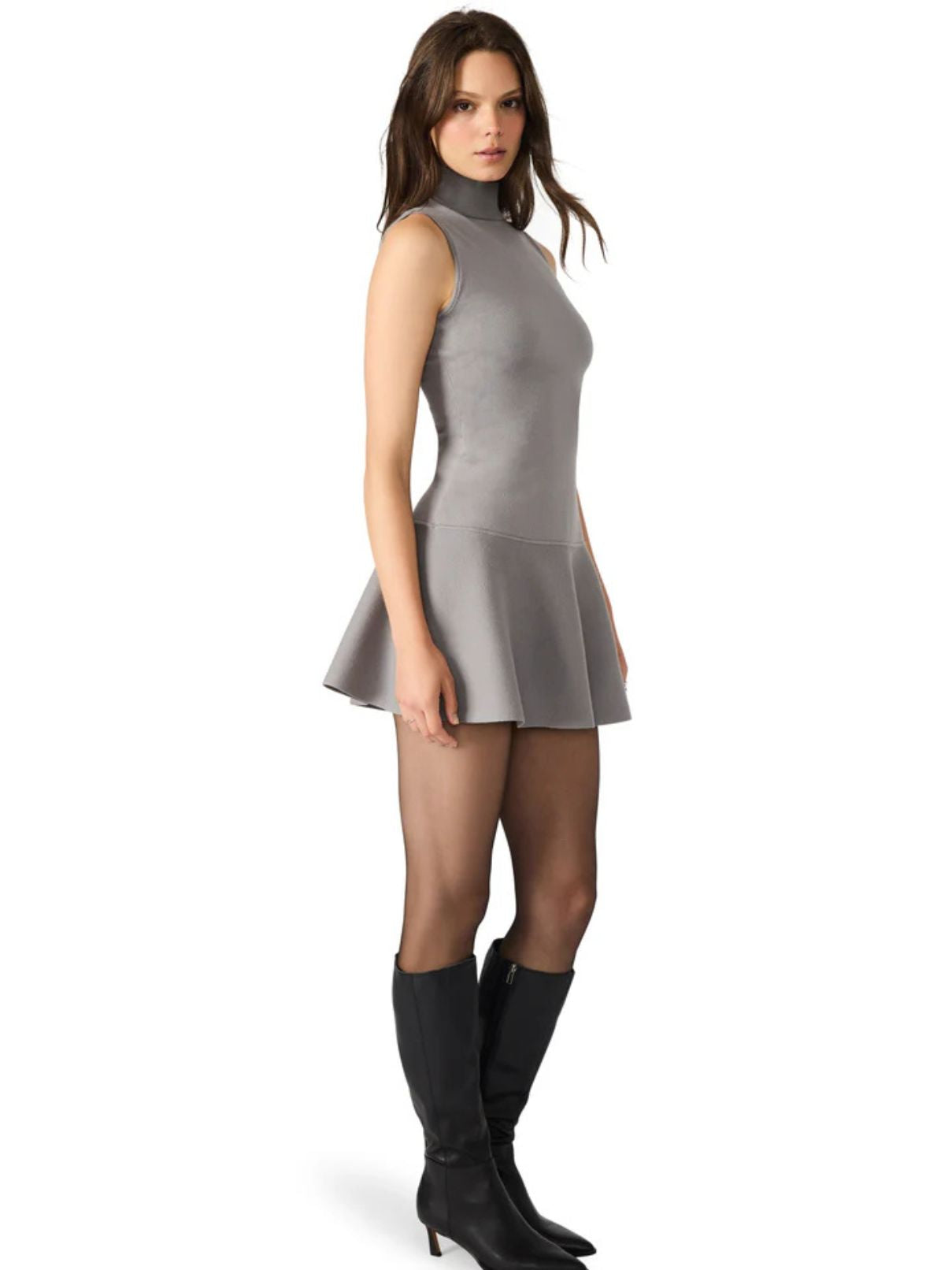 BB Dakota by Steve Madden Breslin Sweater Dress in Heather Grey