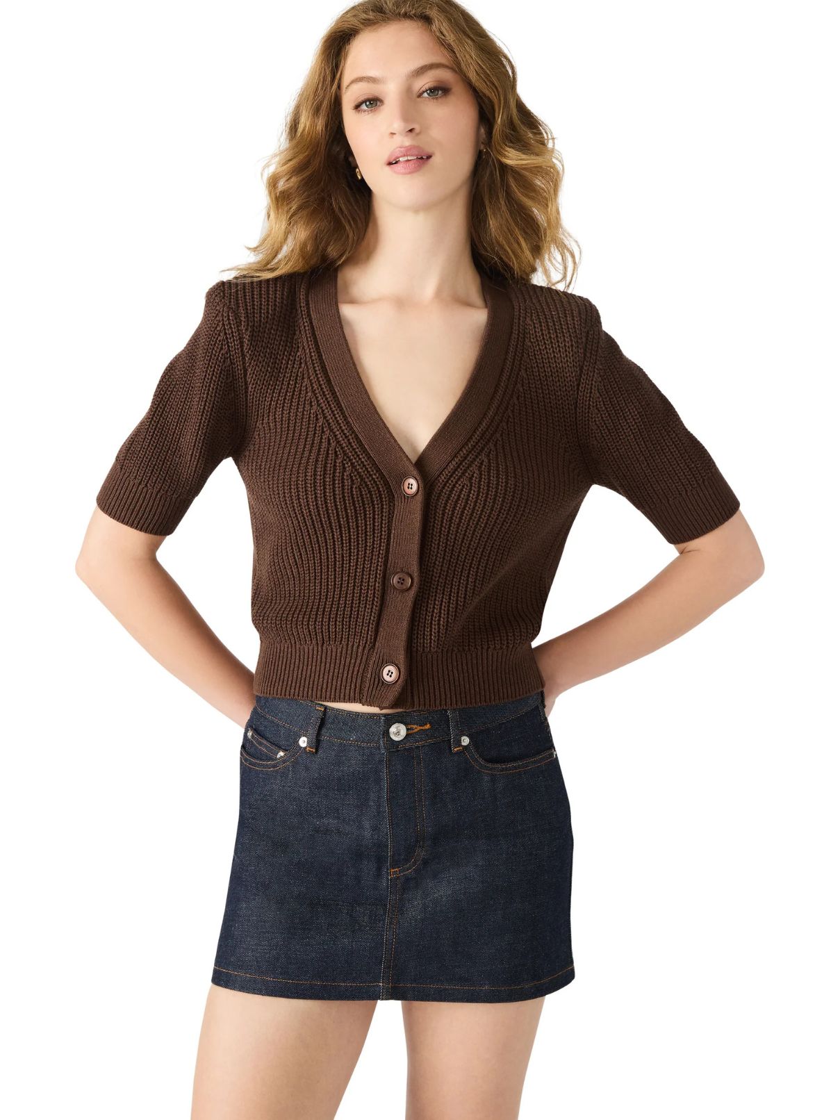BB Dakota by Steve Madden Janae Cardigan in Chocolate