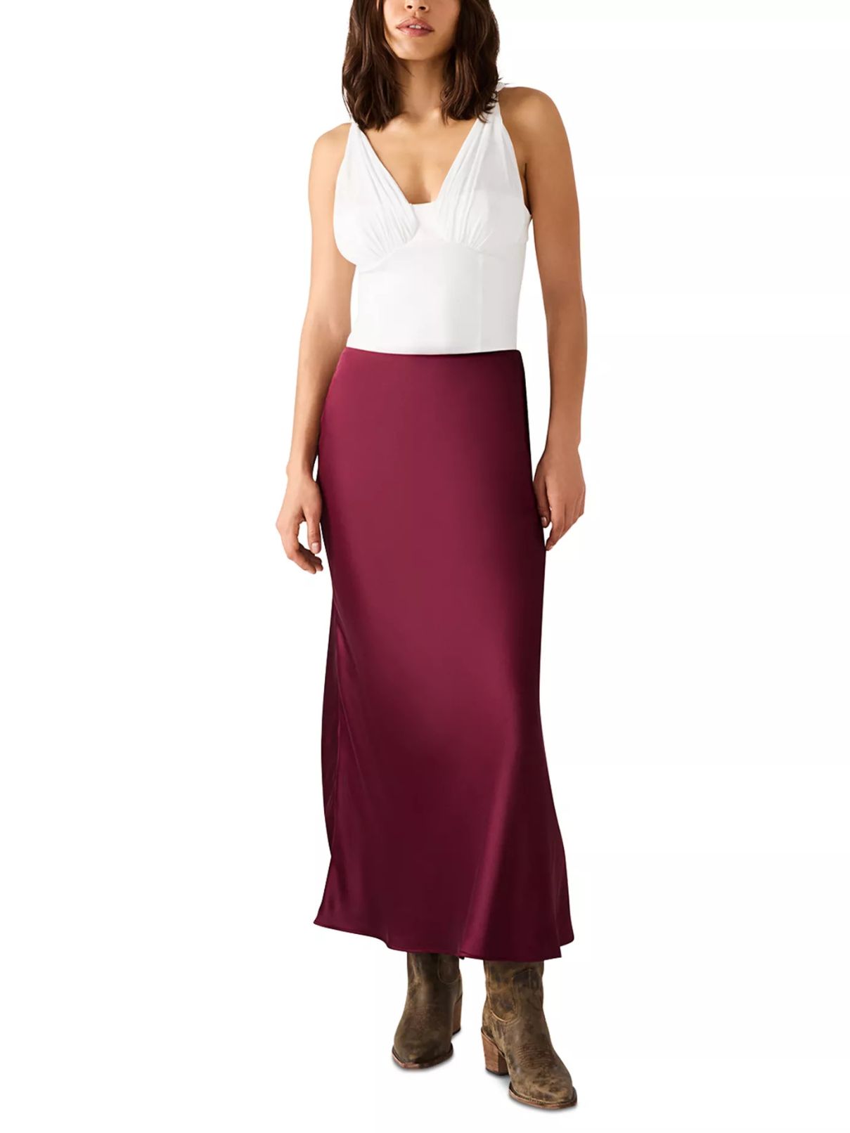 BB Dakota by Steve Madden Jeannie Skirt in Wine