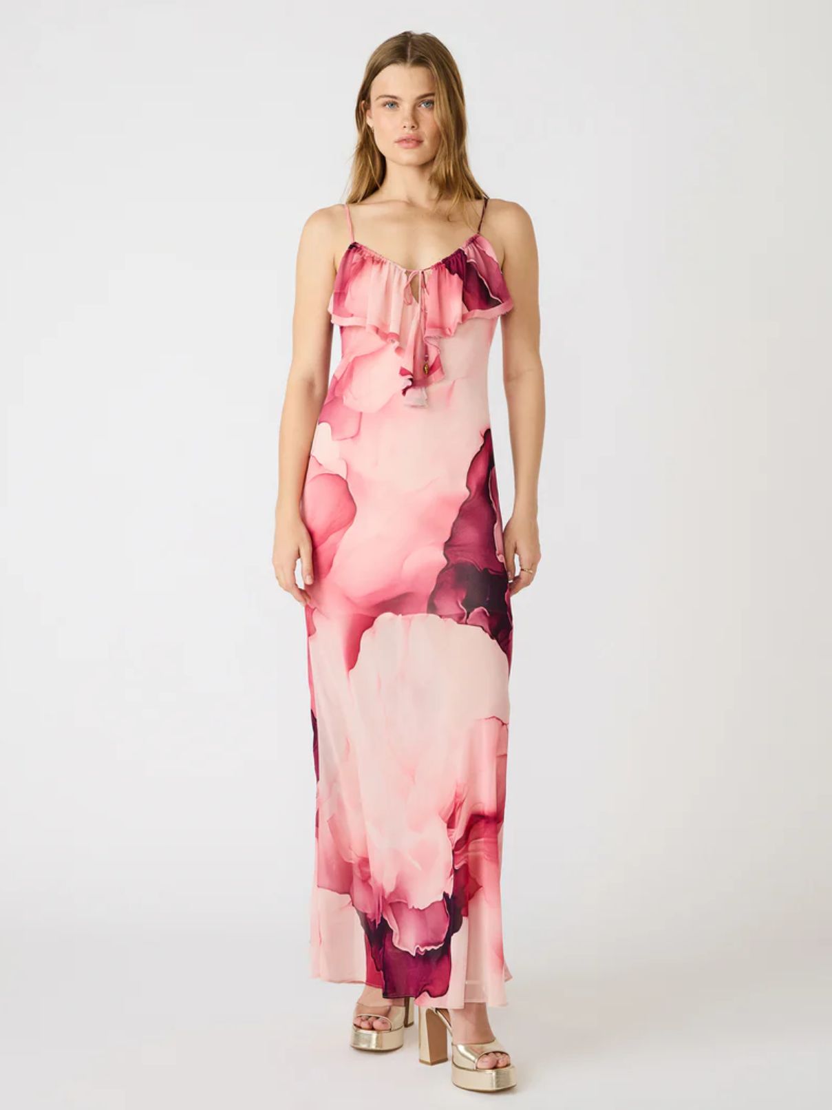bb dakota maxi dress BB Dakota by Steve Madden Maxinia Dress in Coral Cloud