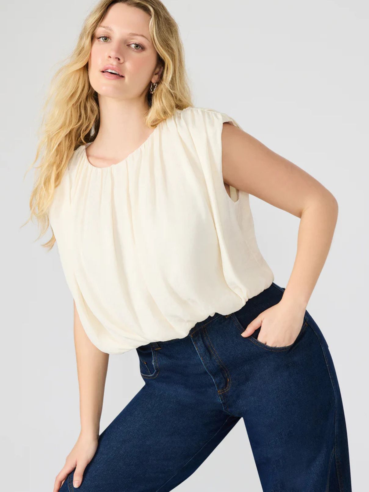 BB Dakota by Steve Madden Milana Top in Antique White