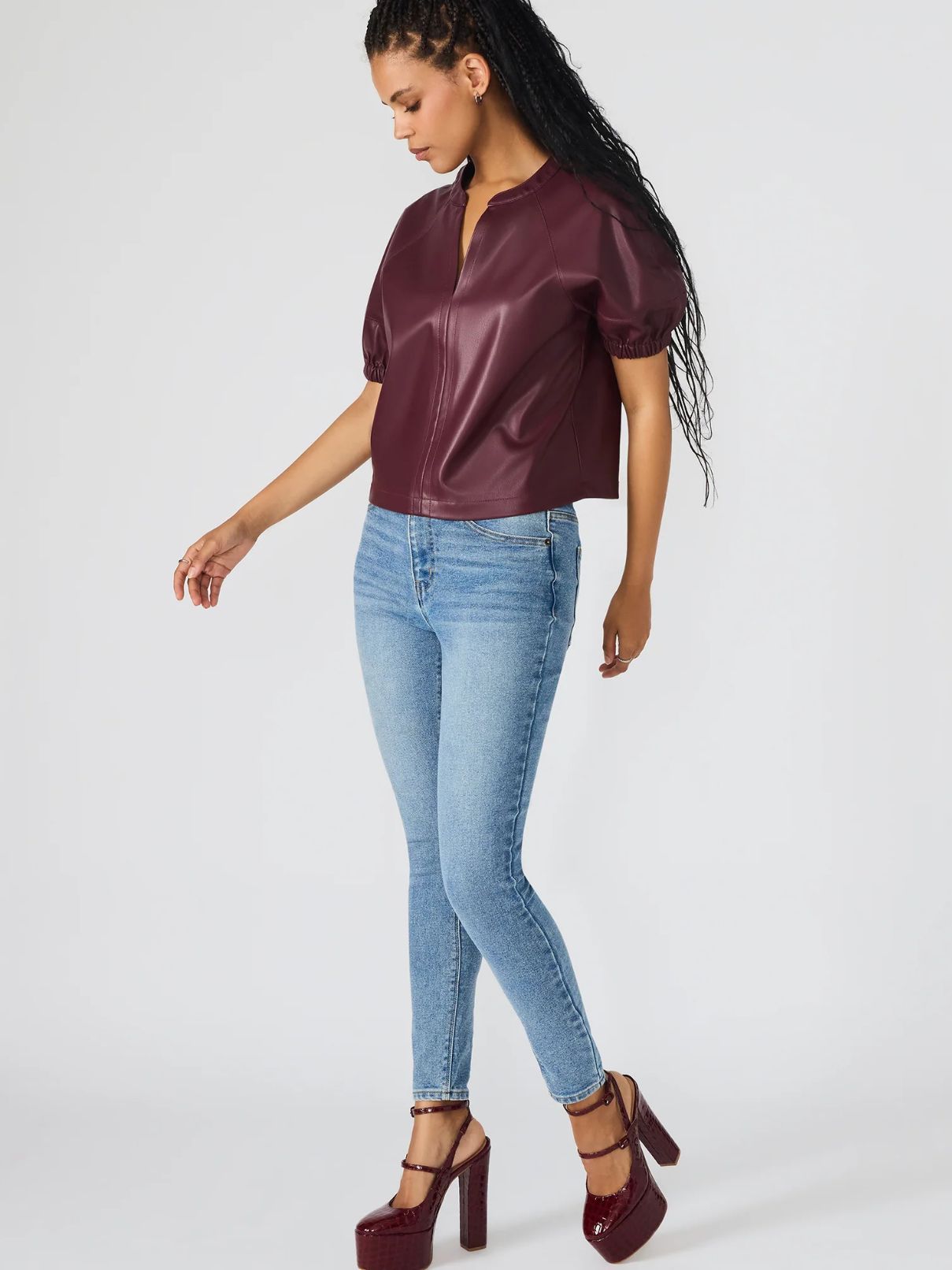 BB Dakota by Steve Madden Roxanne Top in Wine
