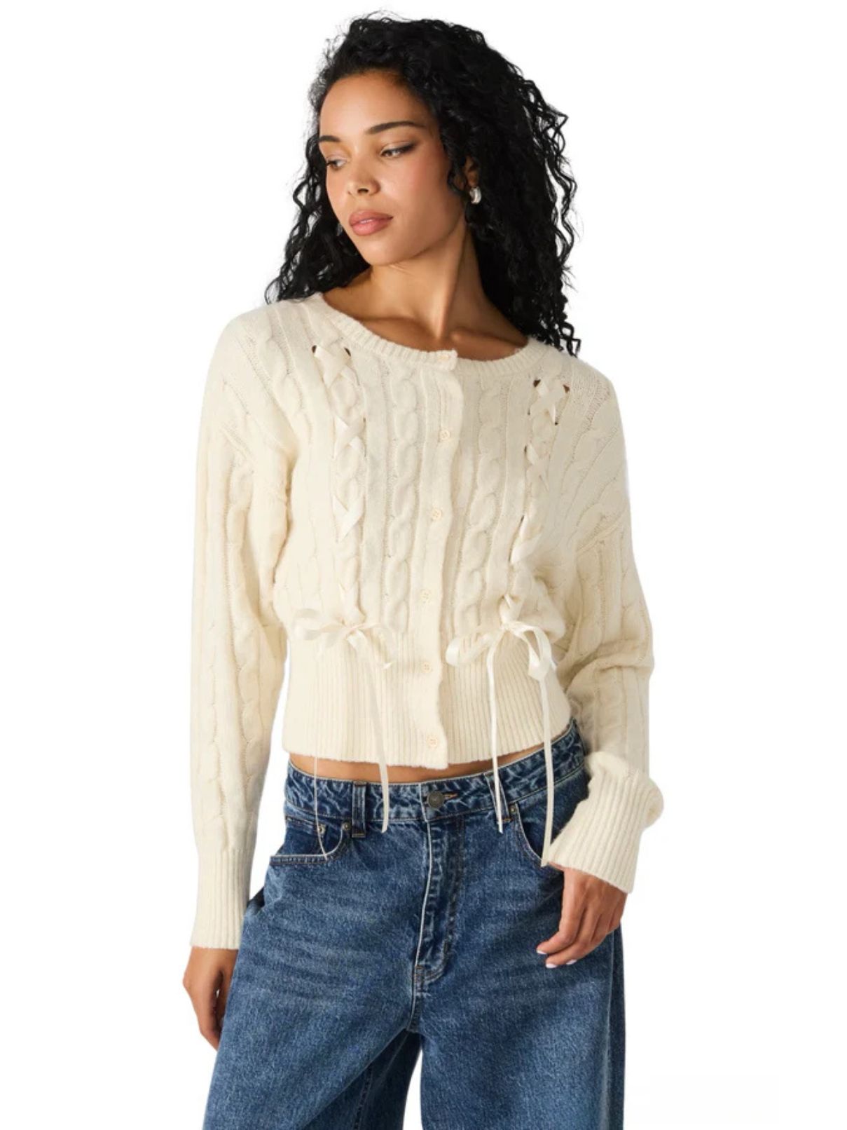 BB Dakota by Steve Madden Saidee Cardigan in Cream