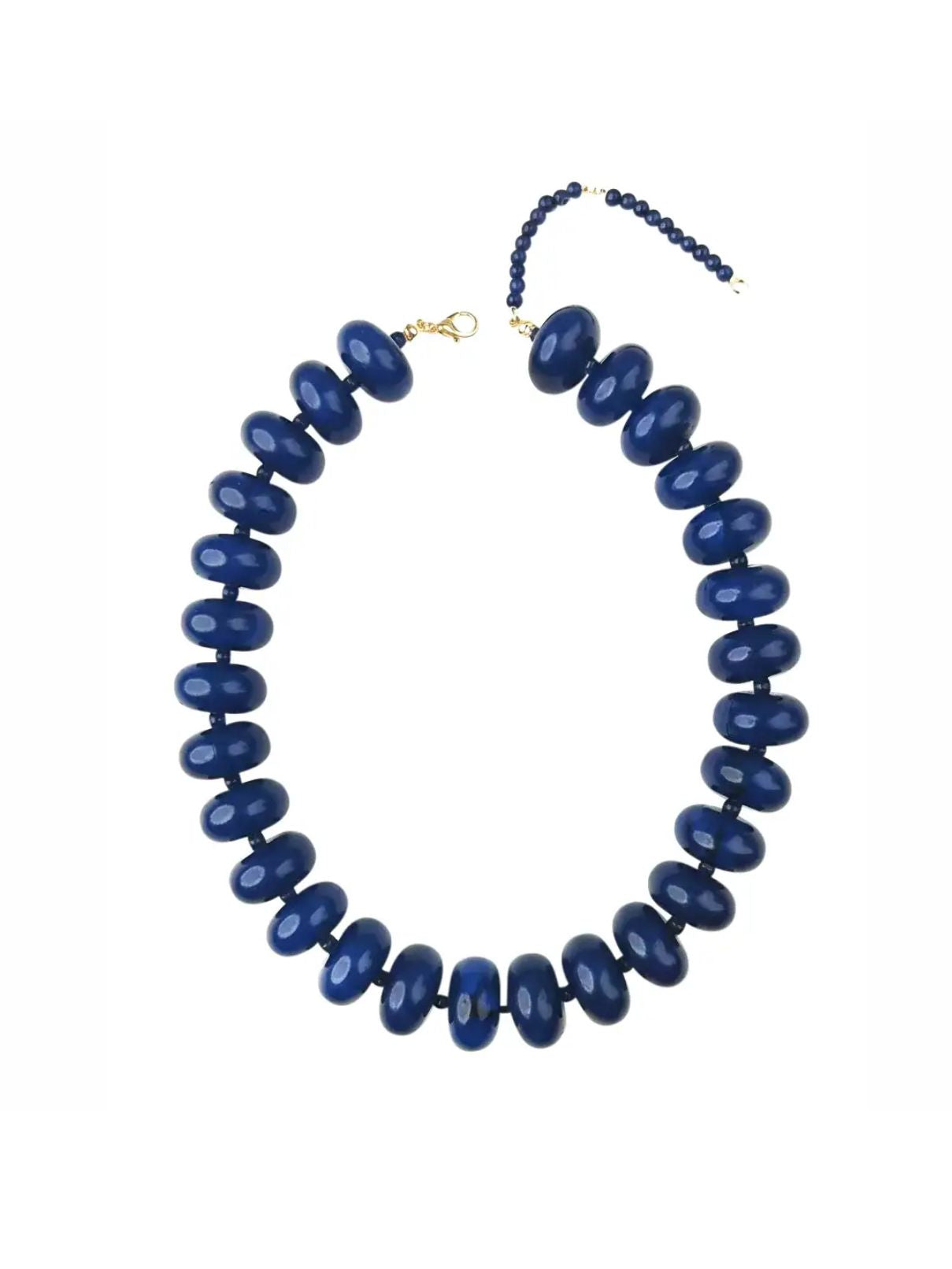 Bailey Chunky Beaded Necklace in Navy