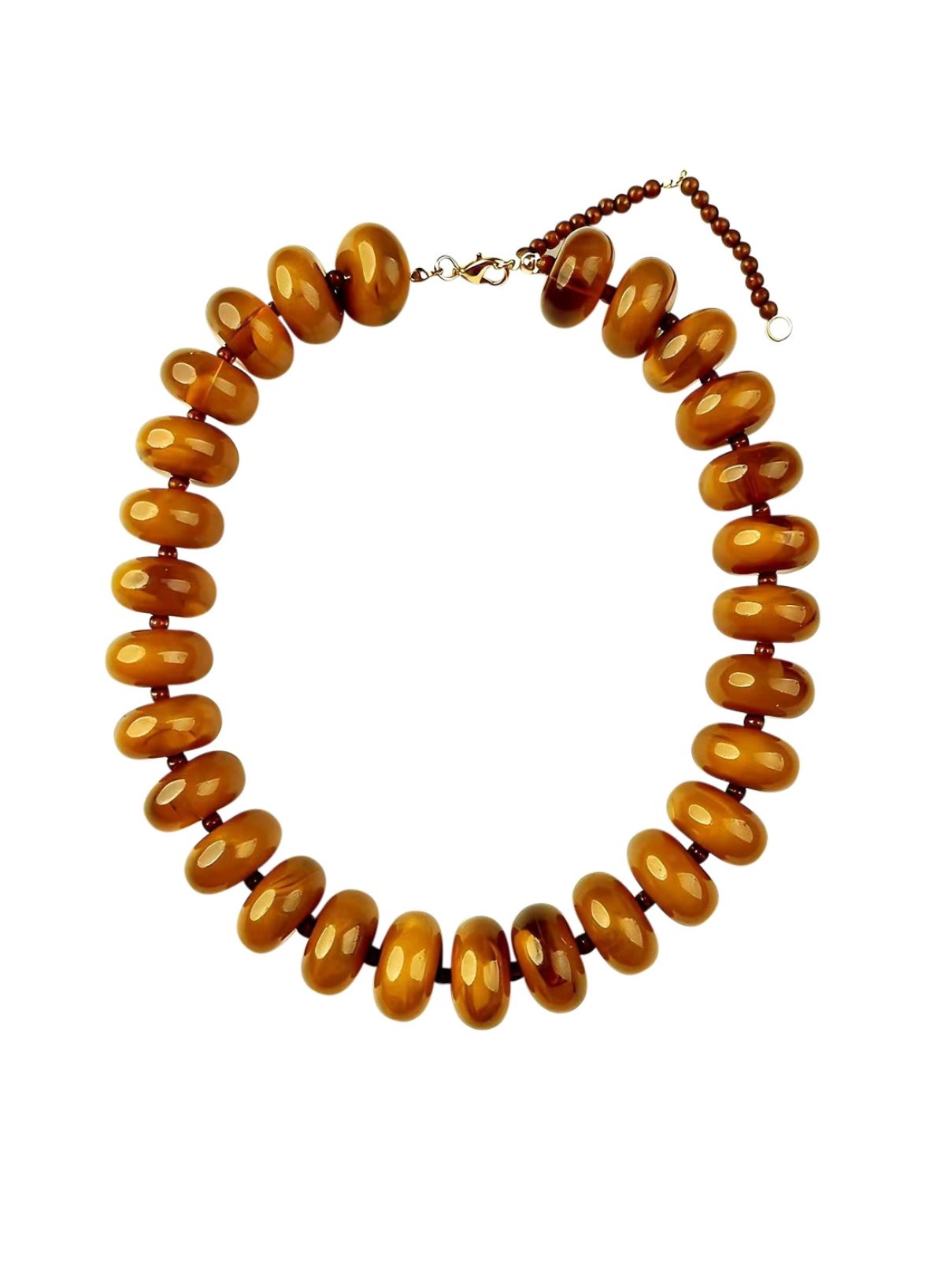 Bailey Chunky Beaded Necklace in Tortoise
