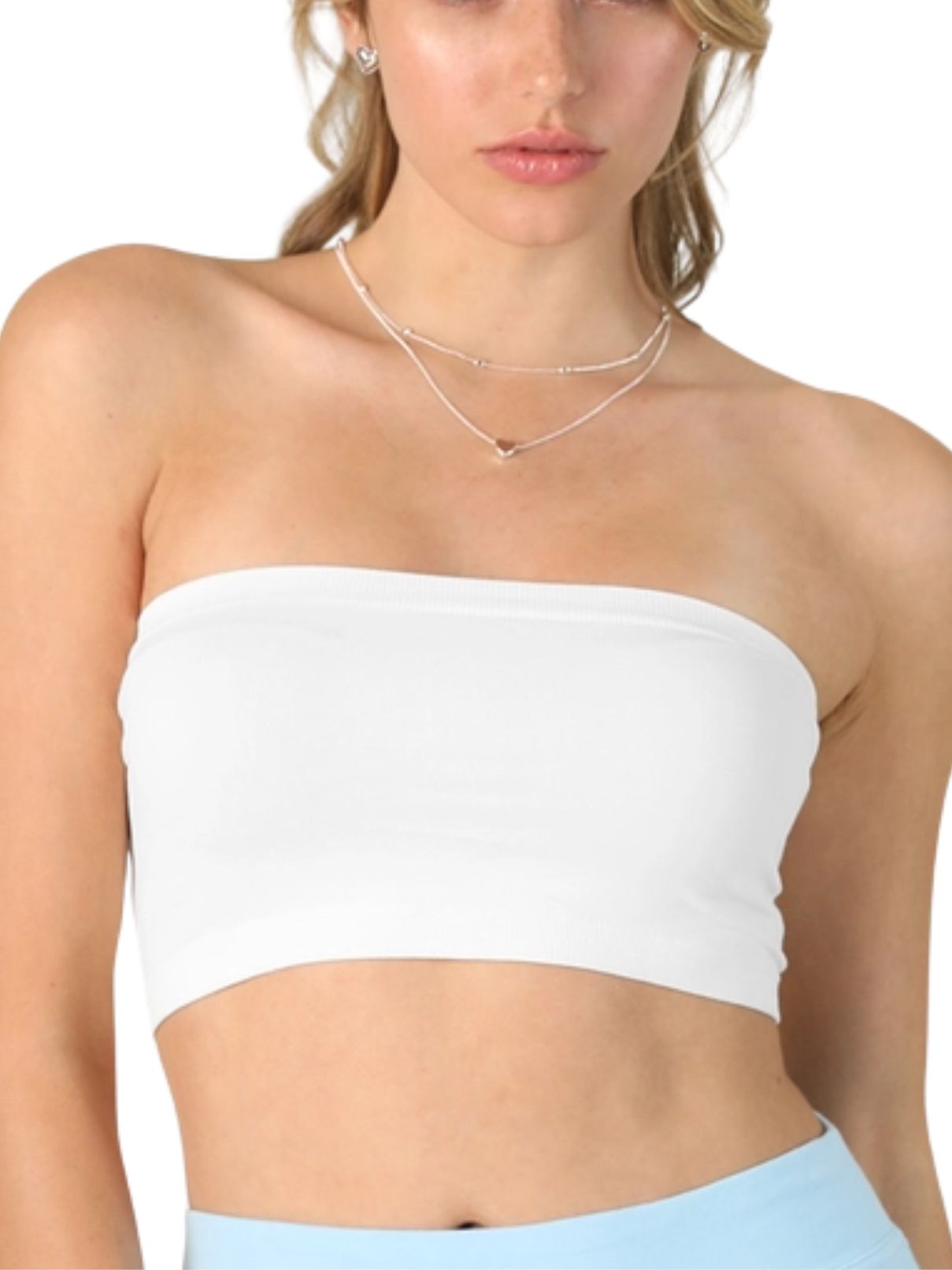 Bandeau Bra Tube in White