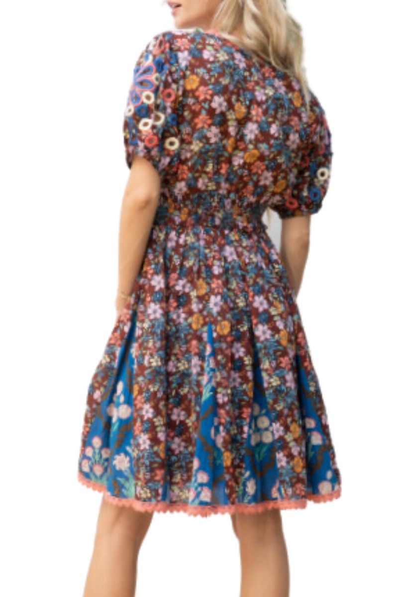 Barok Paris Short Dress in Royal