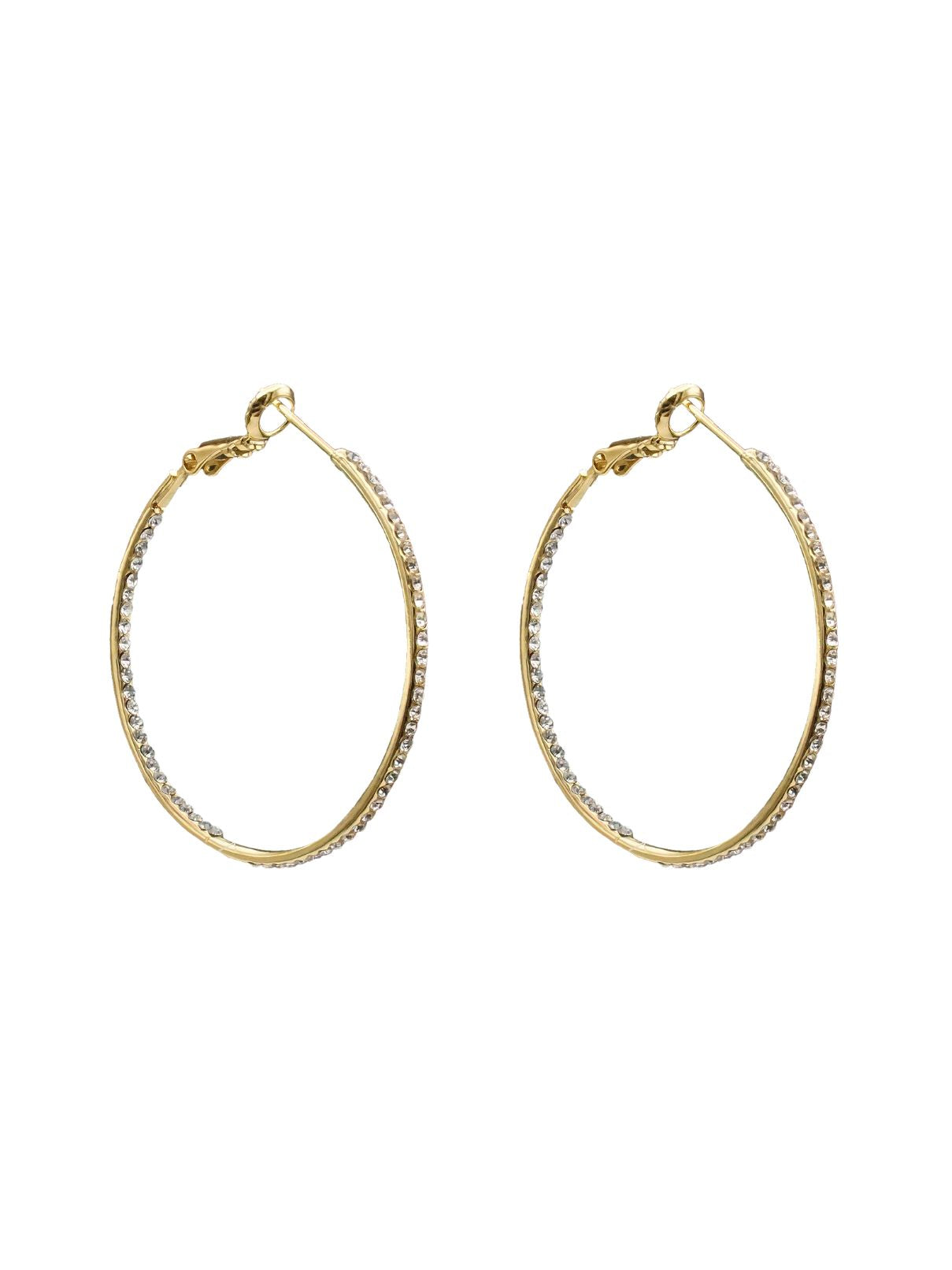 Beje Designs In Between Hoop Earrings in Gold