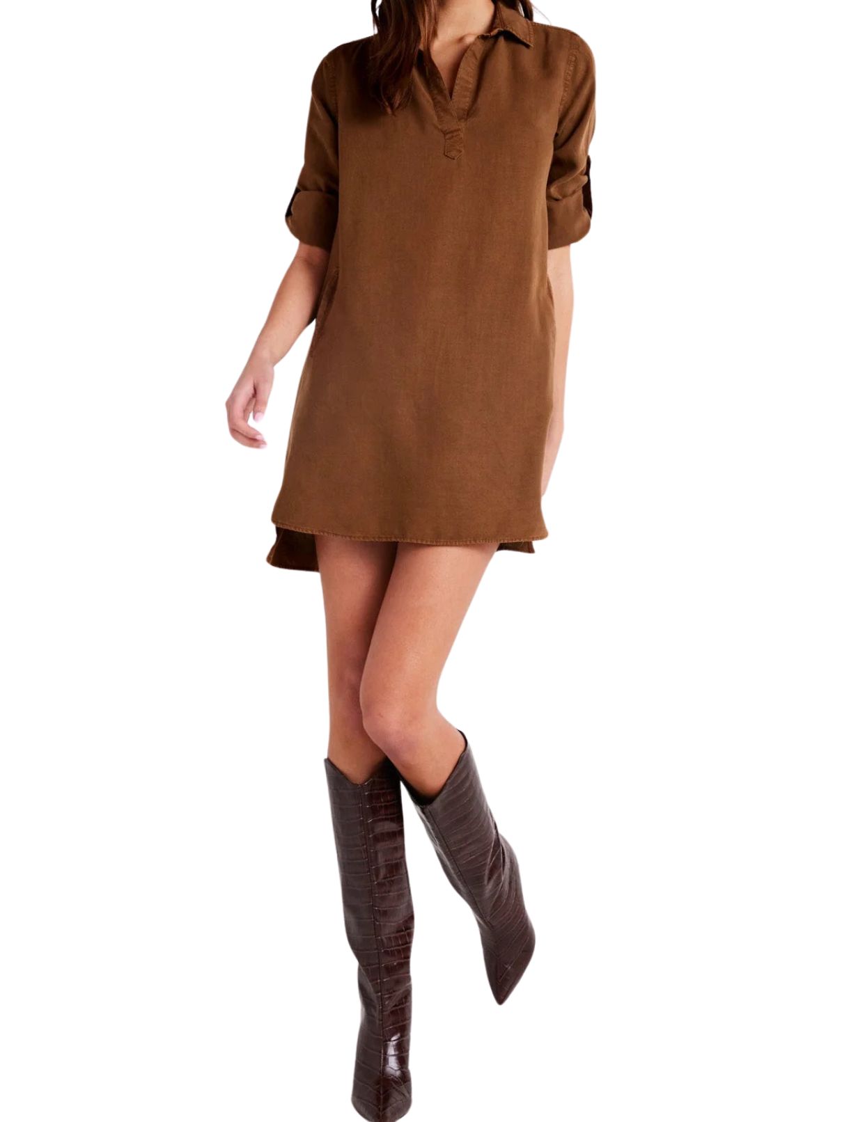 Bella Dahl A-line Dress in Twilight Gold