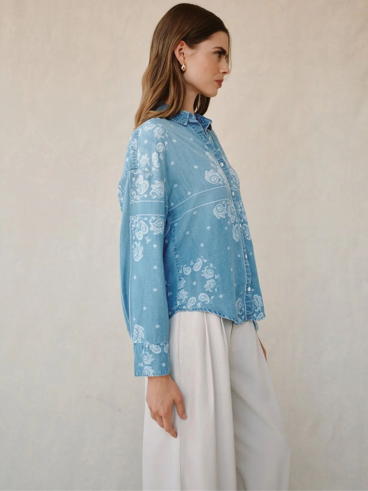 Bella Dahl Boyfriend Button Down Bandana Wash Print