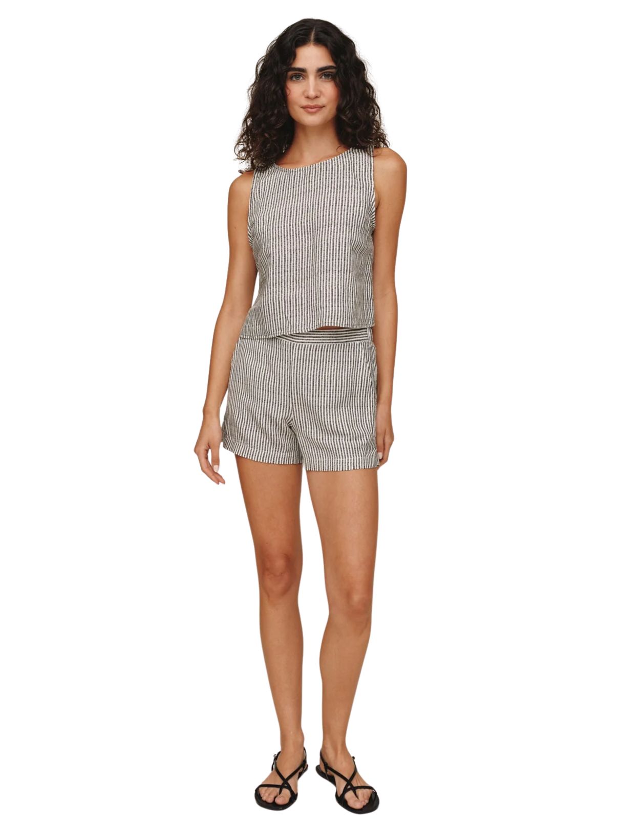 Bella Dahl Catalina Short in Hatch Stripe