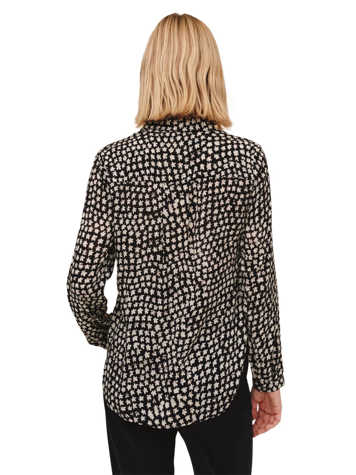 Bella Dahl Full Button Down Hipster Shirt – Sketched Stars Print