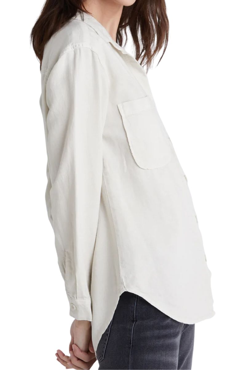 Bella Dahl L/S Oversized Shirt in Whisper Grey