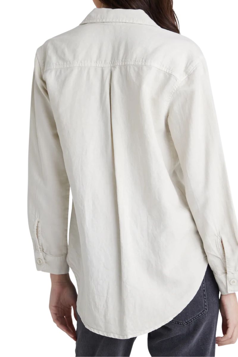 Bella Dahl L/S Oversized Shirt in Whisper Grey