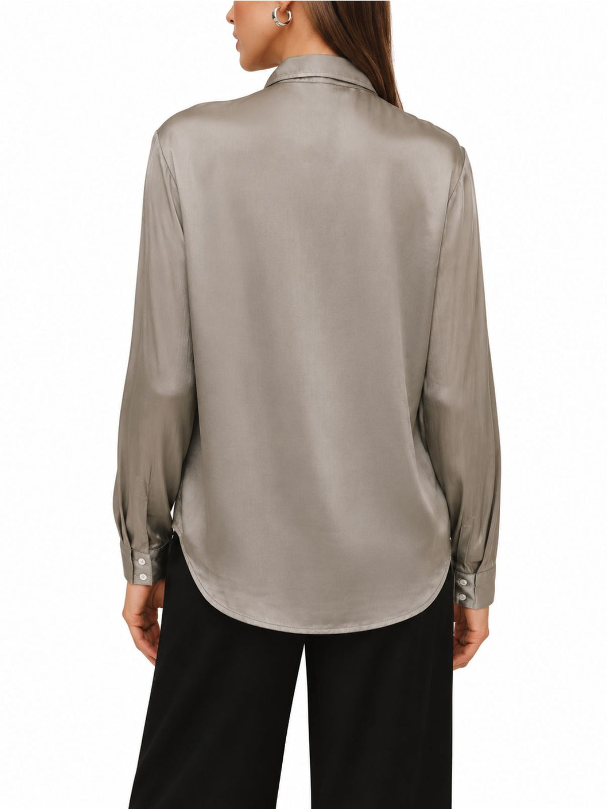 Bella Dahl Long Sleeve Button Front Shirt in Moon