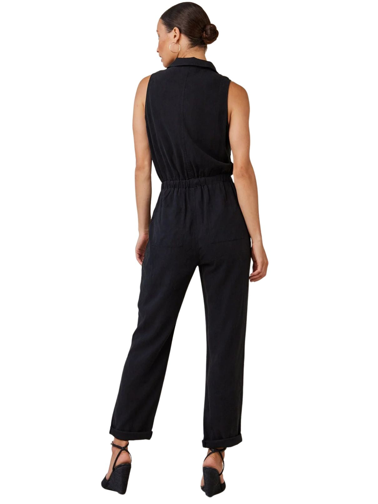 Bella Dahl Pocket Jumpsuit in Vintage Black