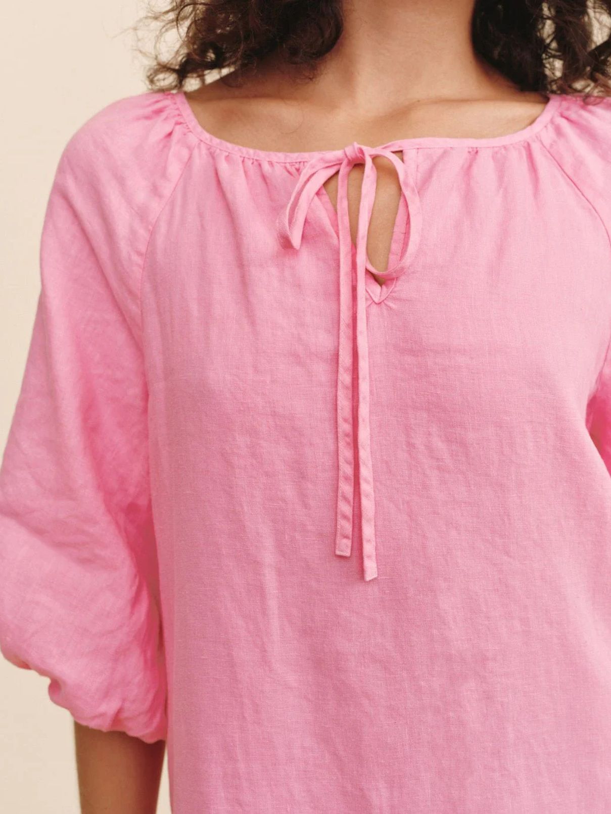 Bella Dahl Pullover Puff Sleeve in Rose Bush