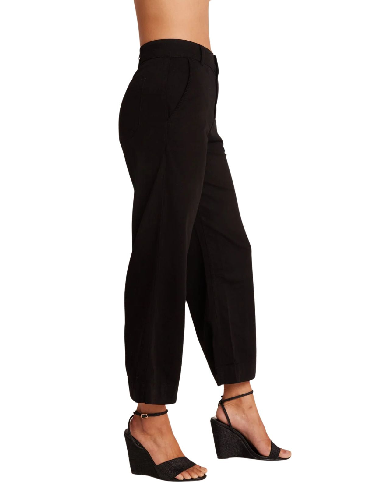 Bella Dahl Saige Wide Crop Pant in Black