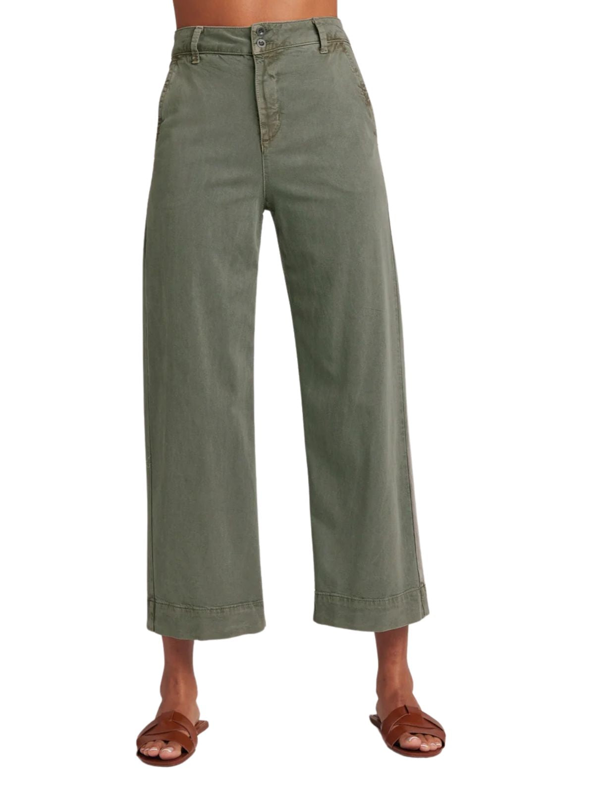 Bella Dahl Saige Wide Leg Pant in Army