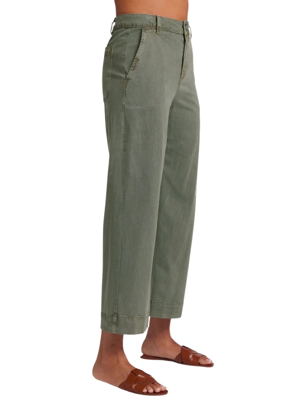 Bella Dahl Saige Wide Leg Pant in Army