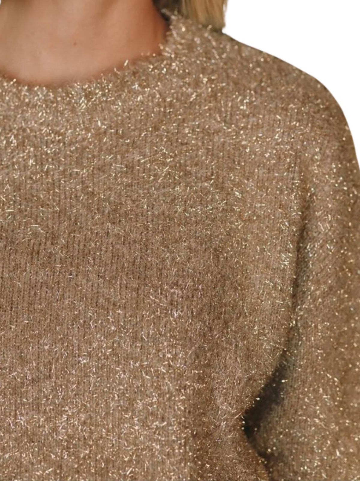 Bella Dahl Slouchy Sweater in Gold Shimmer