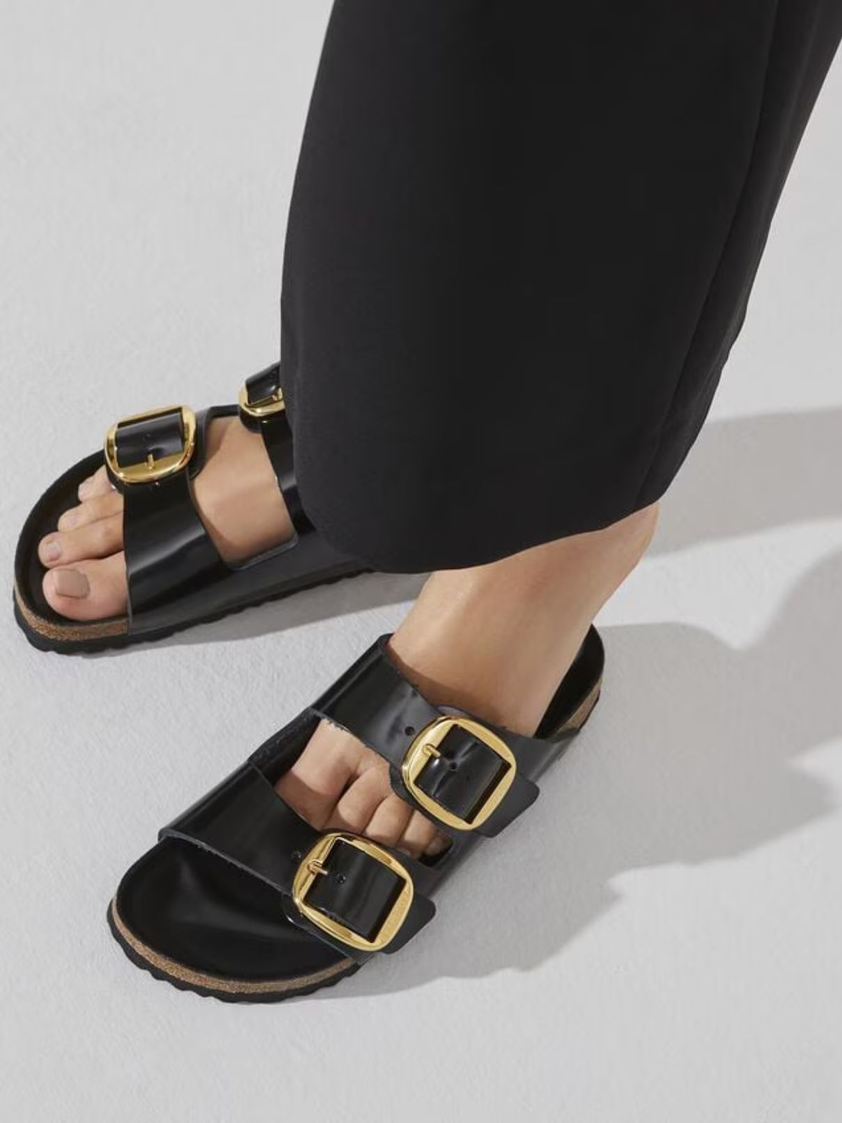 Birkenstock Arizona Big Buckle High Shine with Gold Buckle